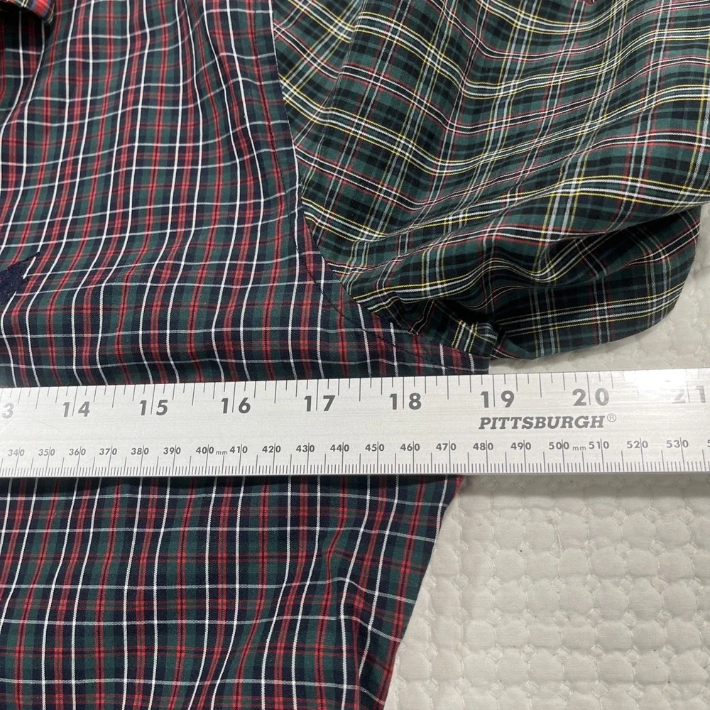 Mens Ralph lauren Polo Festive Long sleeve dress shirt M custom fit checks Red